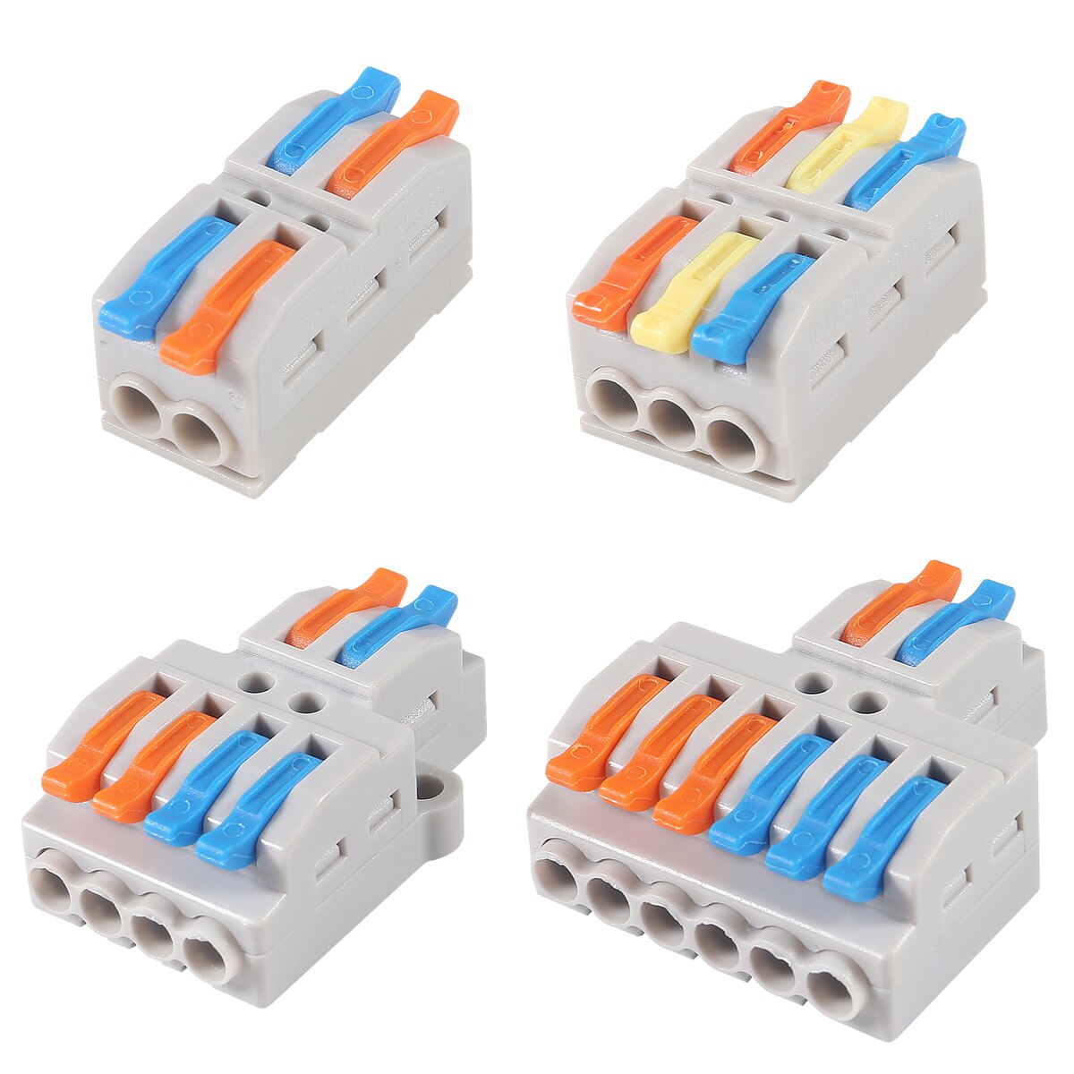 Push Fit Connector - Клемма проходная разветвительная 2-6 полюсов, с
