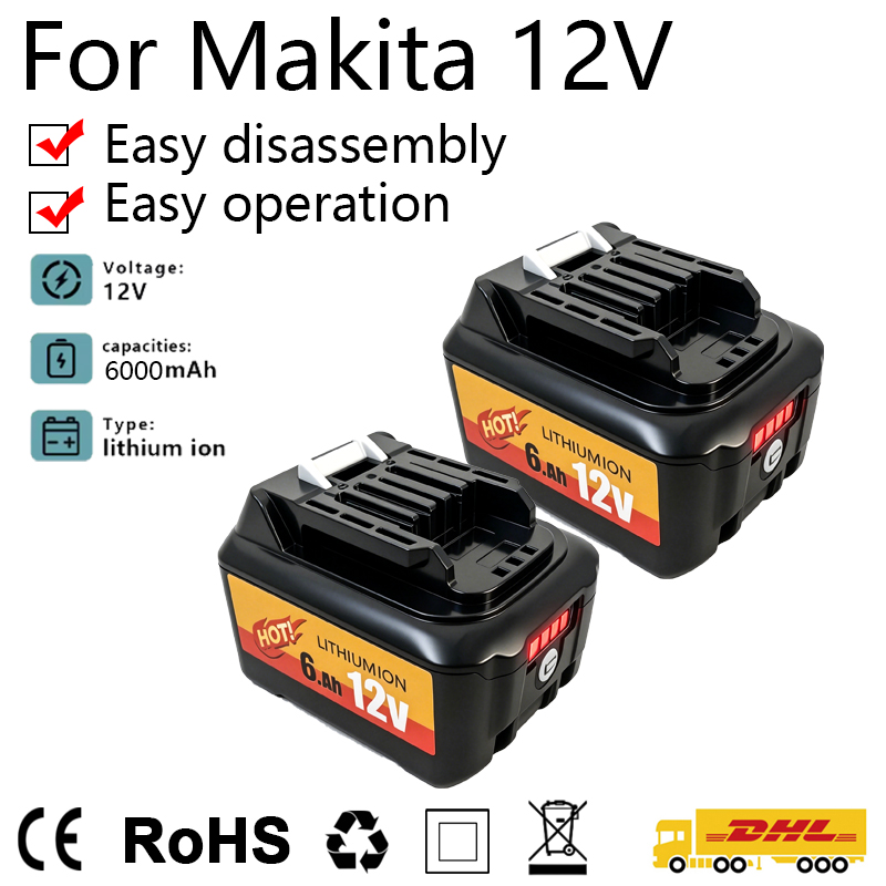 Makita Drill Hp1640 - Аккумулятор Li-Ion 10.8V 12V 6A, замена