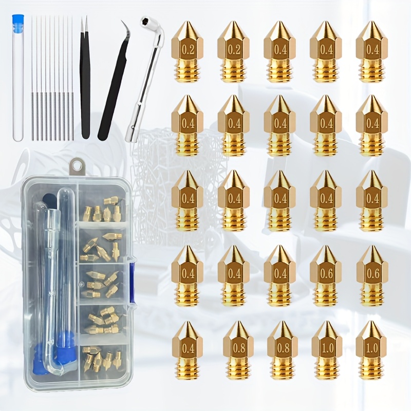 Creality Printer Ender 3 - 25 шт. латунных сопел Creality MK8